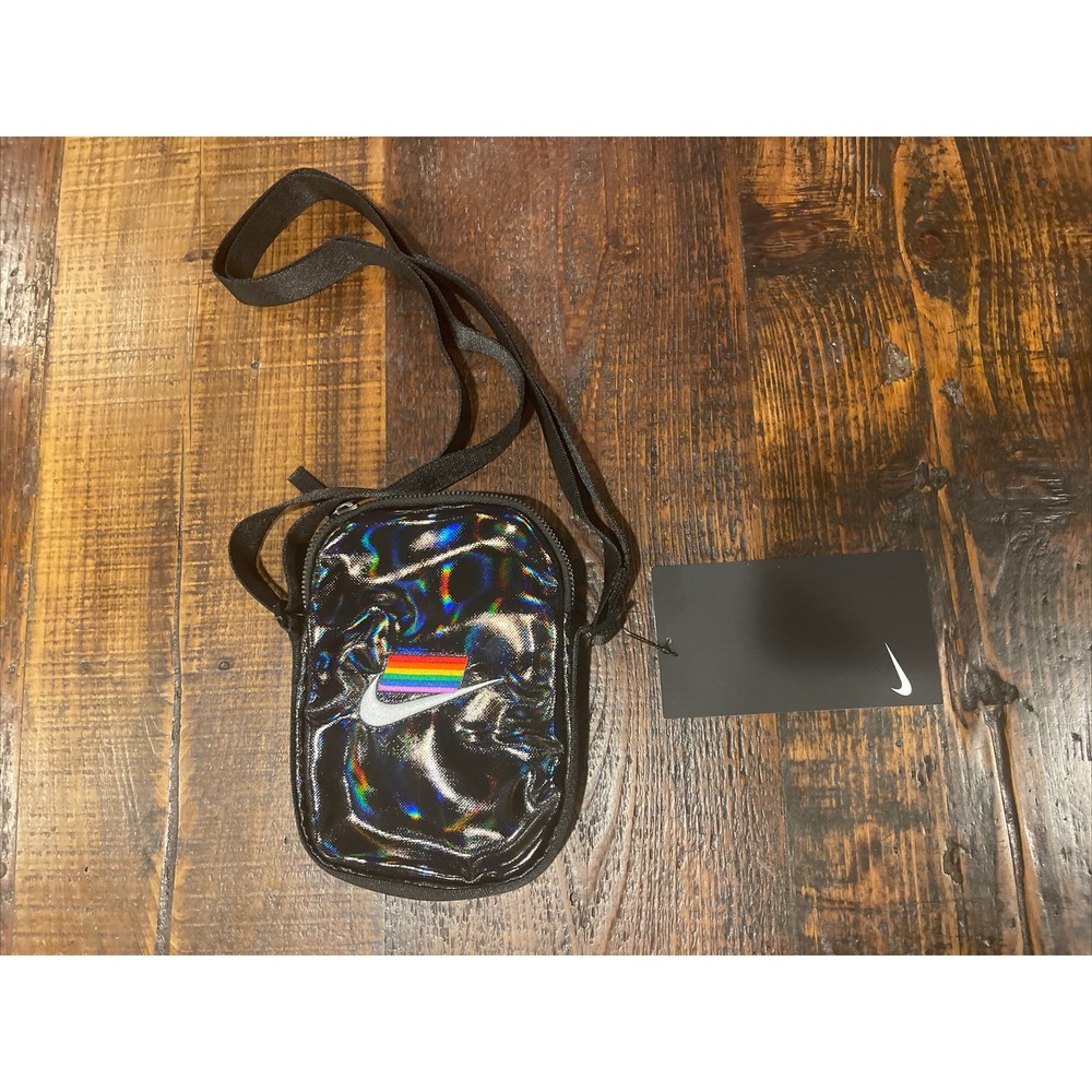 Nike Heritage BETRUE Cross Body Bag LGBT+ Ltd Ed Rainbow Swoosh Logo Unisex Blk